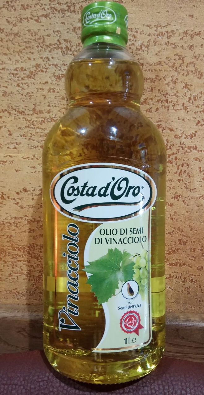Масло виноградной косточки Costa d'Oro Vinacciolo Италия первый холодный отжим, качество! 1 литр.