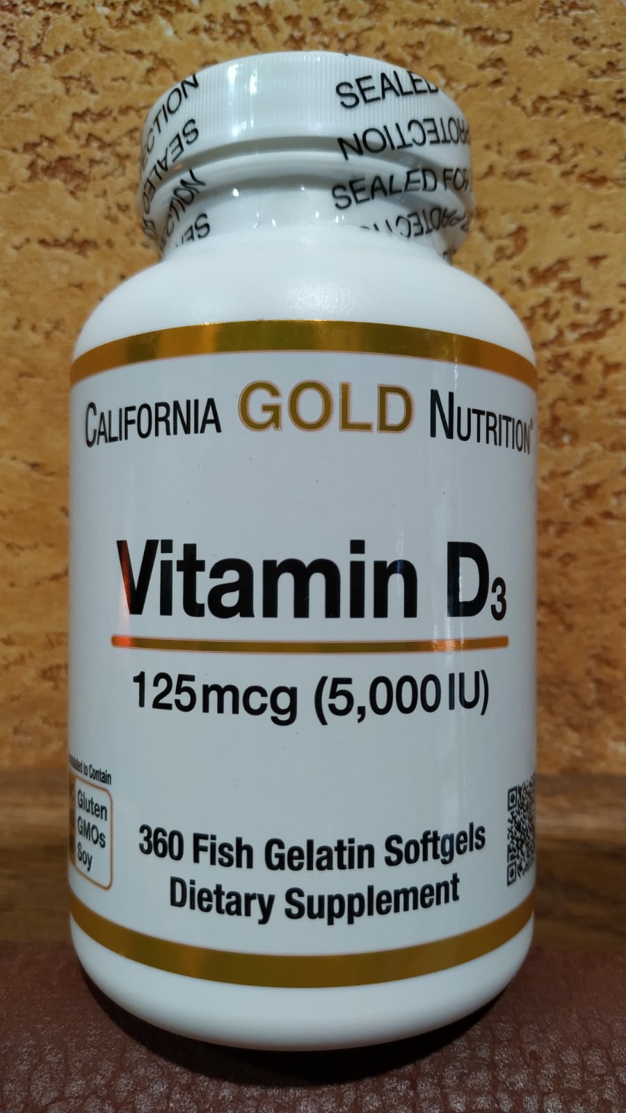 Витамин Д3 5000ме Vitamin D3 125 mcg California, Здоровые кости, зубы, крепкий иммунитет, США, 360 капсул