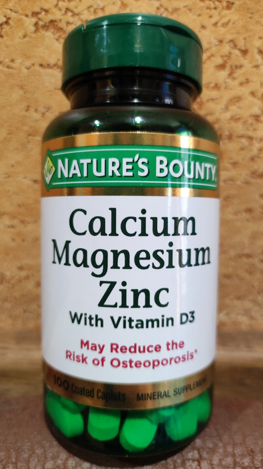 Кальций магний цинк витамин Д3 100 табл Natures bounty Calcium magnesium zinc D3 Витамины и Минералы, США