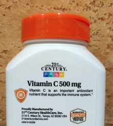 Фото 2 Витамин С 500мг 110 табл Vitamin C 500 mg 21 century Аскорбиновая кислота Антиоксидант Защита Иммун США