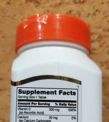 Фото 3 Витамин С 500мг 110 табл Vitamin C 500 mg 21 century Аскорбиновая кислота Антиоксидант Защита Иммун США