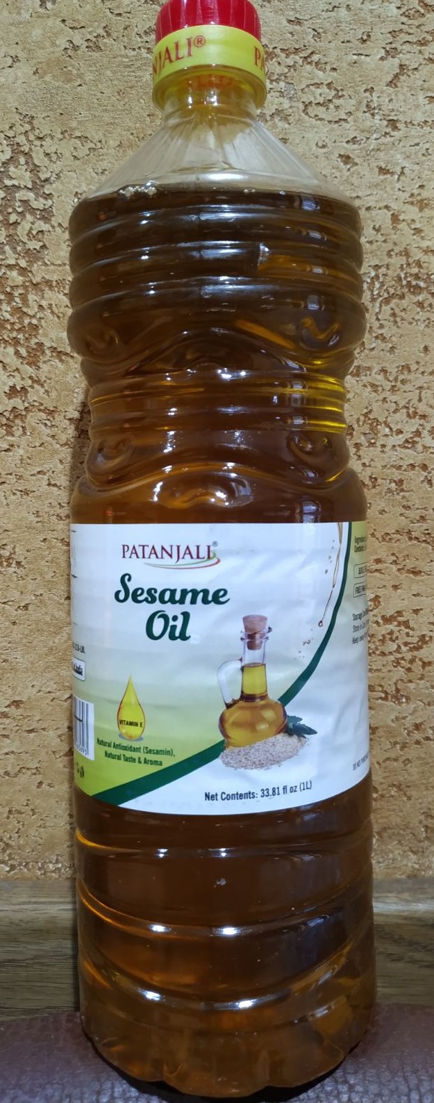 Кунжутное масло Sesame oil Patanjali 1 литр Индия первый холодный отжим, отменное качество! 