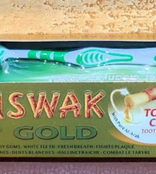 Фото 1 Зубная паста Мисвак Голд Дабур 170 гр + щетка Miswak gold Dabur Аюрведа Комплексный уход за ротовой полостью