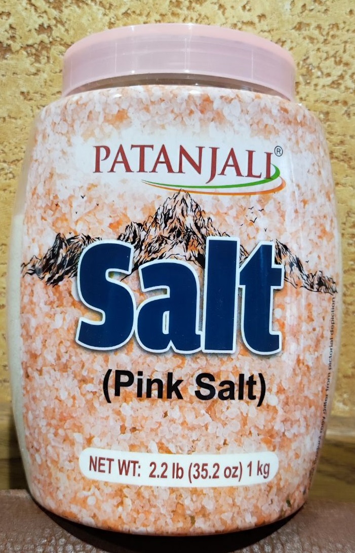 Гималайская розовая каменная соль пищевая натуральная Индия Pink salt Patanjali 1kg Пища Косметология Компрессы и многое другое