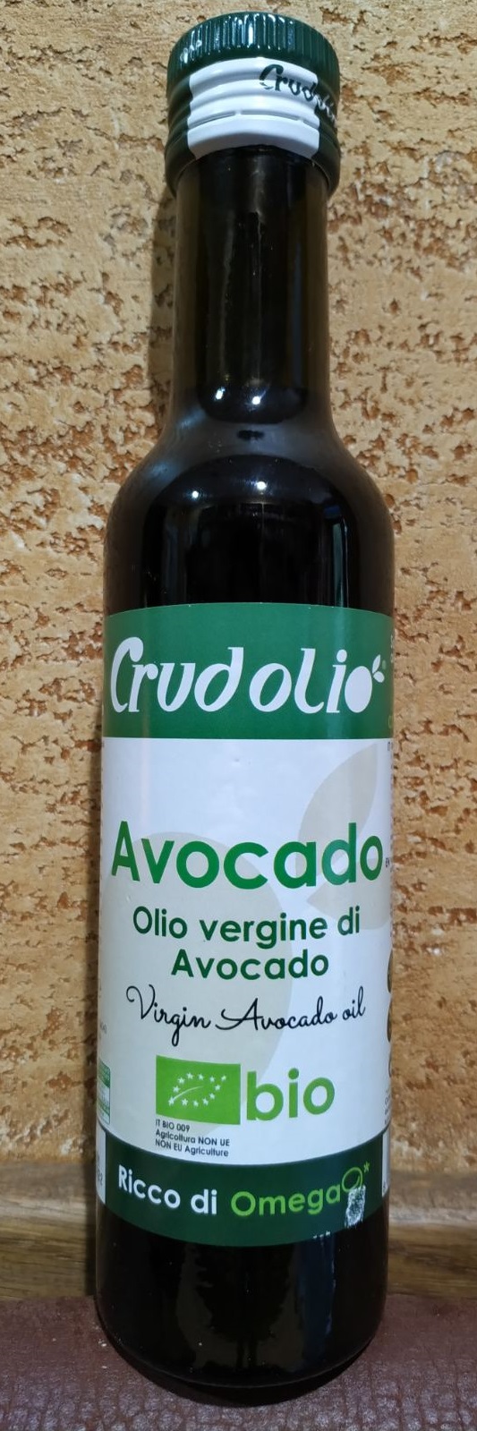 Масло авокадо органическое пищевое 250 мл Crudolio olio di avocado Biologico Италия 
