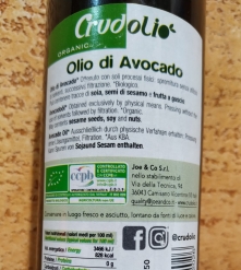 Фото 3 Масло авокадо органическое пищевое 250 мл Crudolio olio di avocado Biologico Италия 