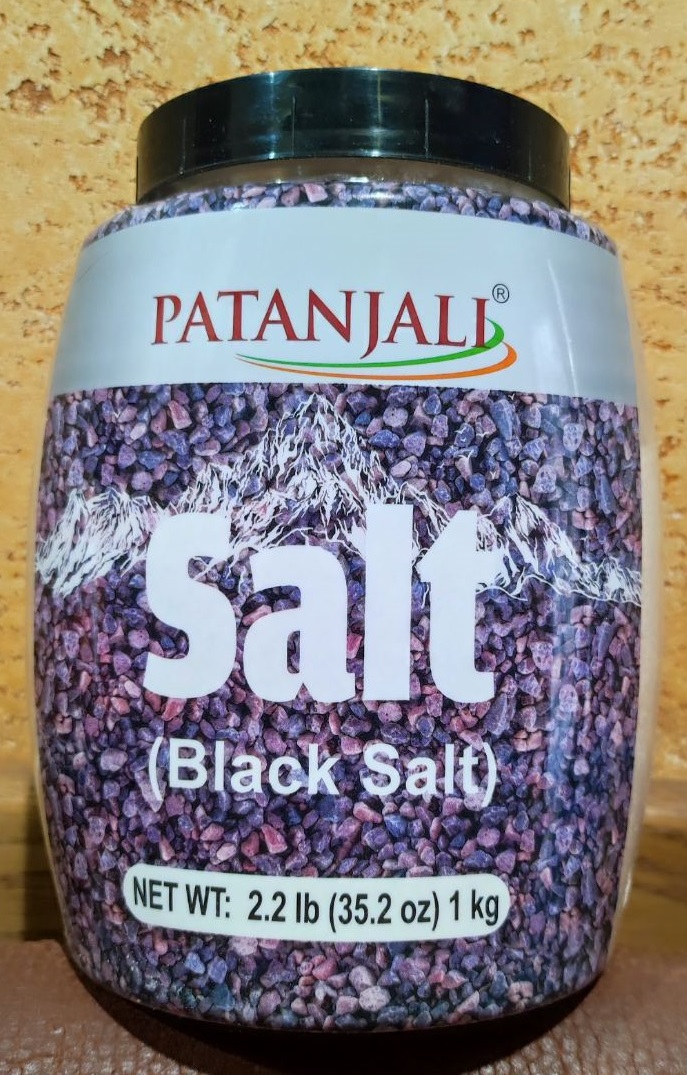 Гималайская черная каменная соль пищевая натуральная Индия 1кг Black salt Patanjali Пища Косметология Компрессы и тд