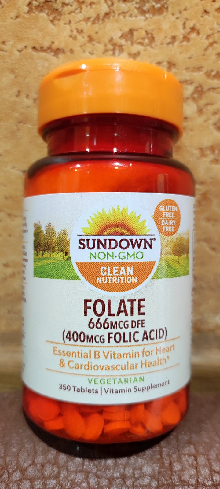 Фолиевая кислота Folate 666 400mcg витамин В9 Folic acid 350 табл Женское здоровье Кроветворение Обмен веществ США
