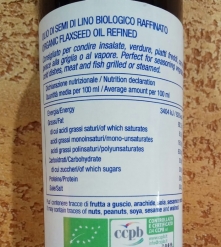 Фото 2 Льняное масло Ranieri Olio di semi di lino Biologico первый холодный отжим семя льна, Омега 3, Омега 6 Италия