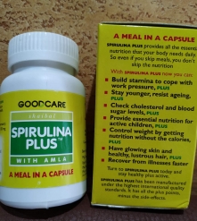 Фото 1 Spirulina Plus Amla Спирулина Плюс Амла 60 капс Обмен веществ Общеукрепляющее Восполняющее дефицит витаминов и минералов, Индия