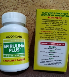 Фото 3 Spirulina Plus Amla Спирулина Плюс Амла 60 капс Обмен веществ Общеукрепляющее Восполняющее дефицит витаминов и минералов, Индия
