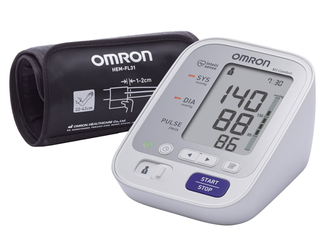 OMRON M3 Comfort (HEM-7134-E) автоматический тонометр : артериальное давление, частота пульса. Гарантия 5 лет. Япония!