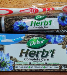 Фото 3 Зубная паста Черный Тмин Dabur Blackseed 150 гр + зубная щетка уход за зубами, деснами, ротовой полостью Дабур