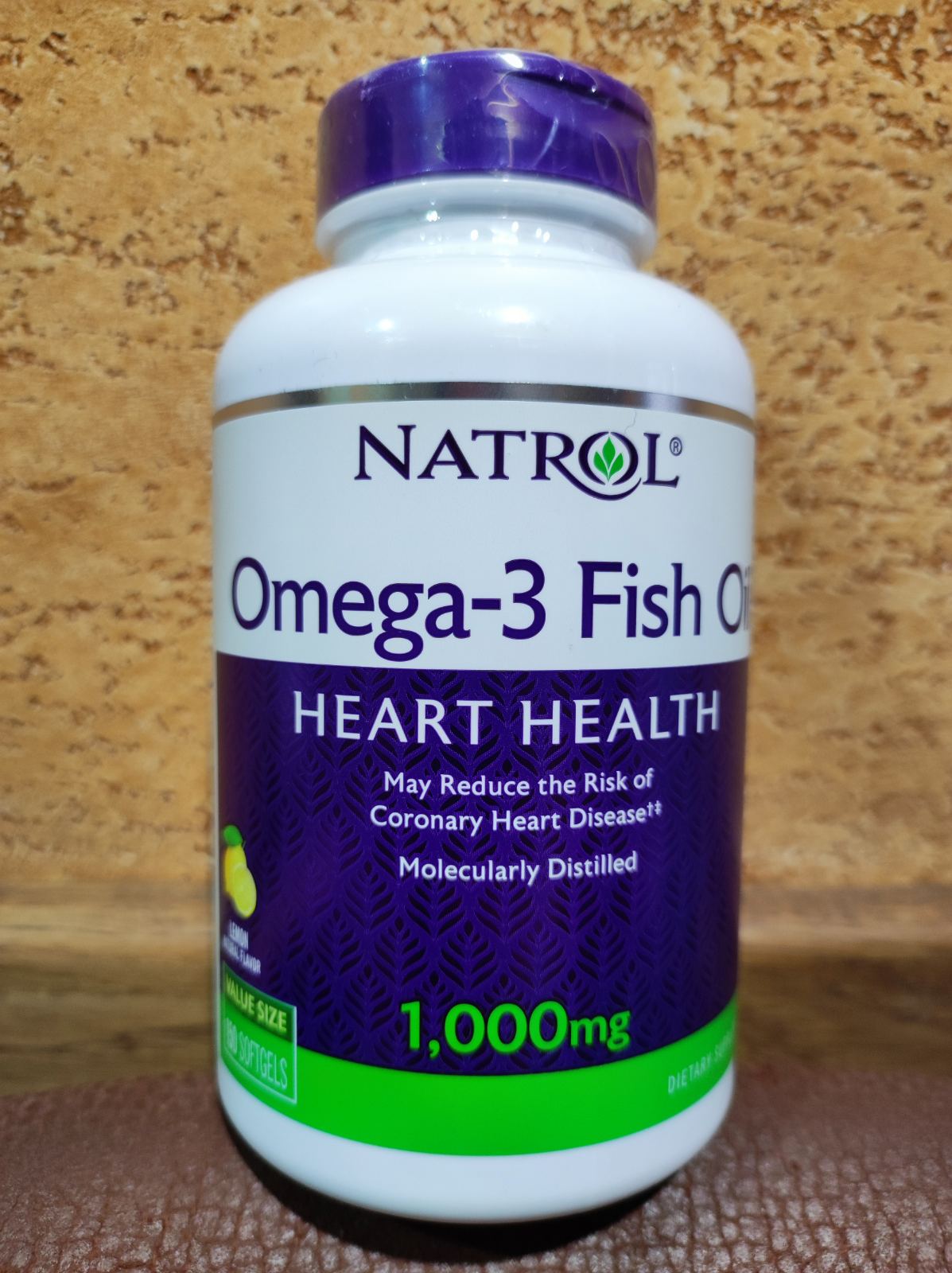 Рыбий жир с маслом лимона 150 капсул Омега3 Natrol Omega-3 Fish Oil 1000 mg США