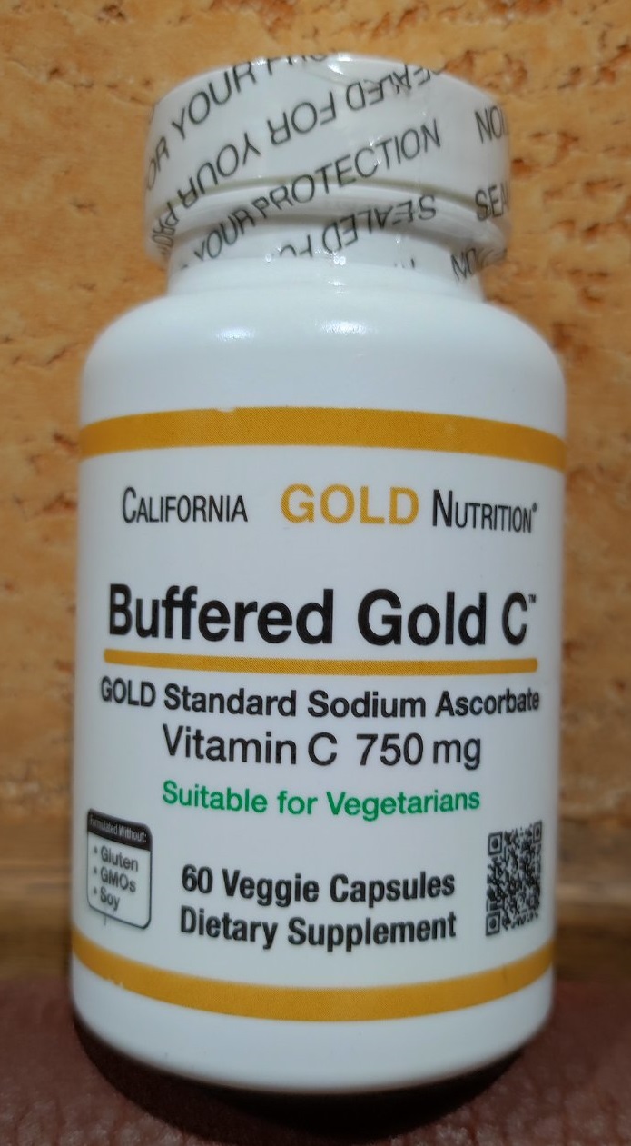 Буферизированный витамин С 750 mg California Gold Nutrition Vitamin C Иммунитет Антиоксидант 60 капсул США
