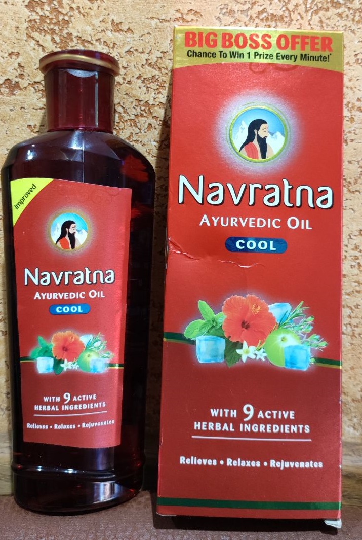 Масло Навратна 200 мл Navratna cool Hair Oil Для массажа головы и тела, для волос, для мышц и суставов