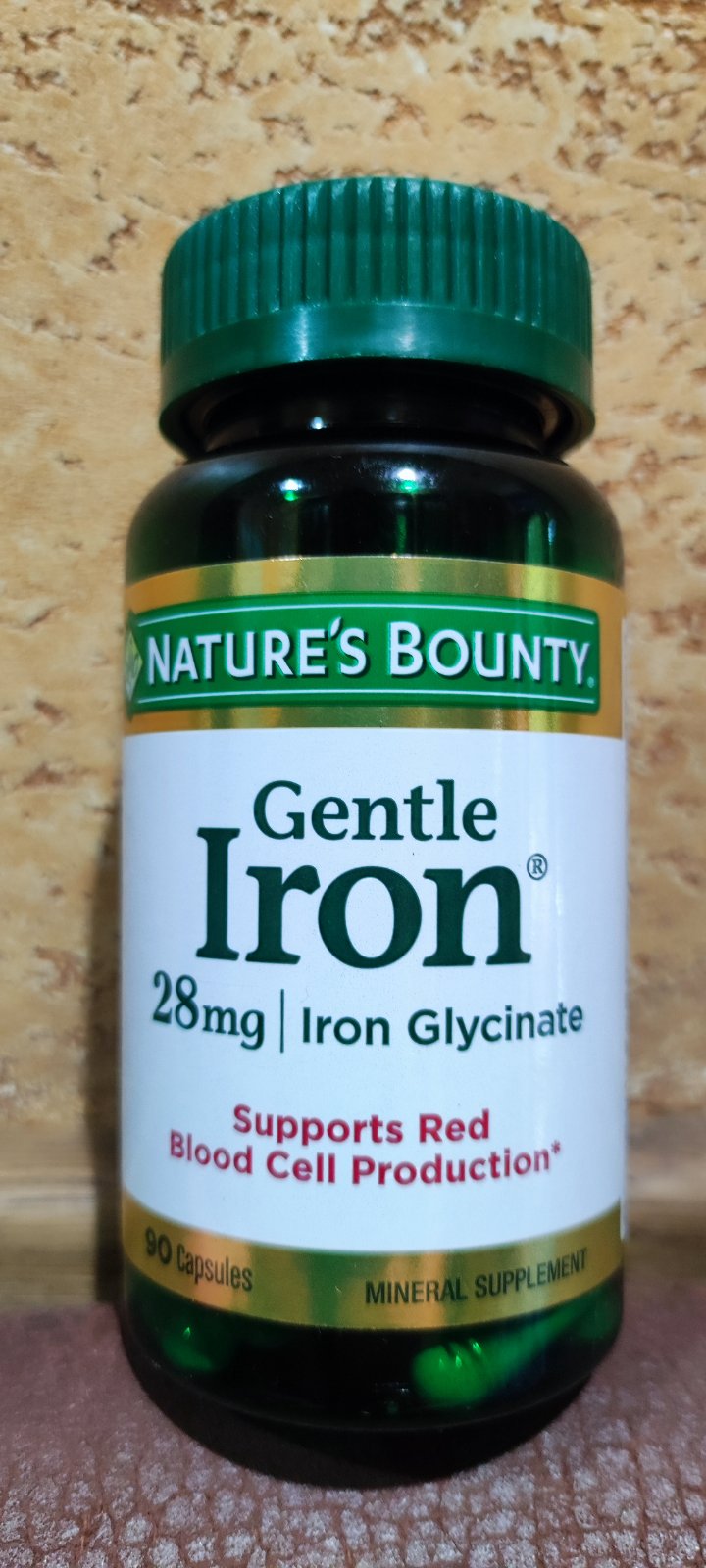 Железо мягкого действия Iron Natures Bounty 28mg Витамин С, В12, фолиевая кислота В9, Кроветворение Гемоглобин США