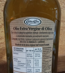 Фото 2 Масло оливковое Costa d'Oro integrale первого холодного отжима, нефильтрованное, 0,75 л.