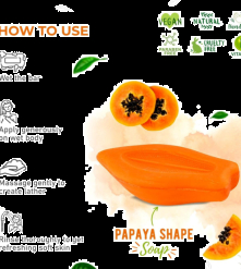 Фото 4 Мыло папайя 150 гр Papaya soap apapa Отбеливающее с витамином Е Пигментация Осветление Питание кожи Очищает
