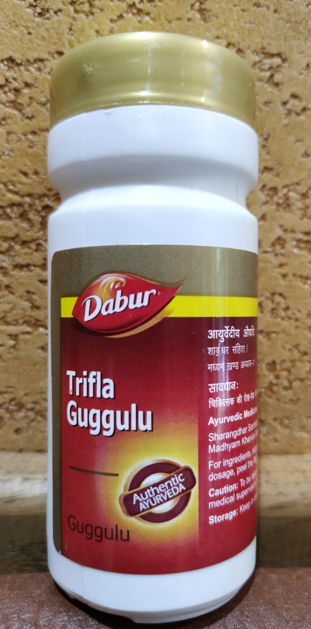 Трифала ГУГГУЛ Dabur 80 табл Trifla Guggulu Индия - мощное средство по очищению и омоложению организма