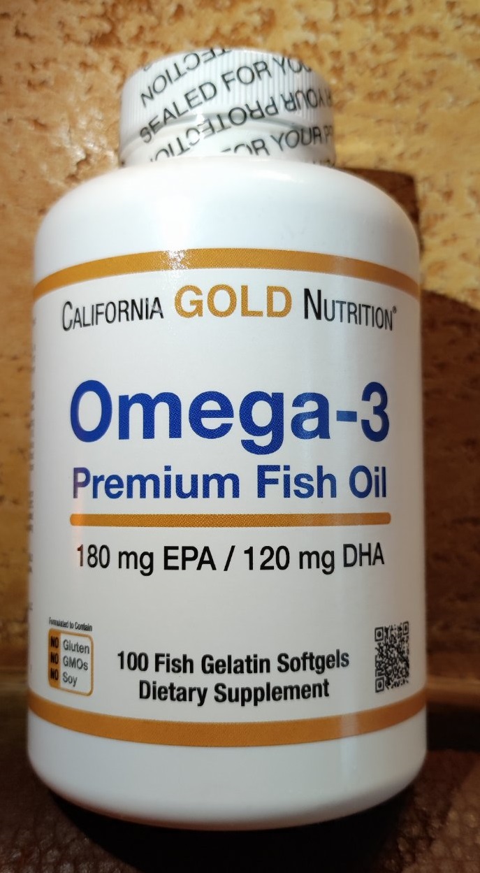 Рыбий жир 100 капсул Омега 3 Премиального качества California Gold Nutrition Для сердца От холестерина Америка