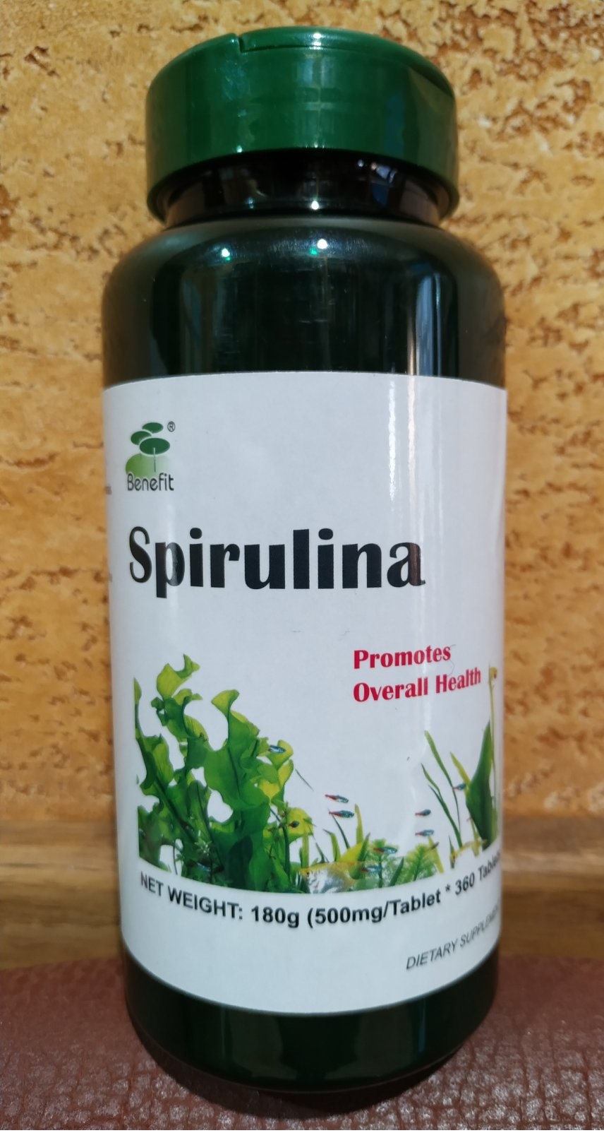 Спирулина Spirulina Benefit  360 табл Китай Улучшает иммунитет Регулирует обмен веществ Омолаживает организм