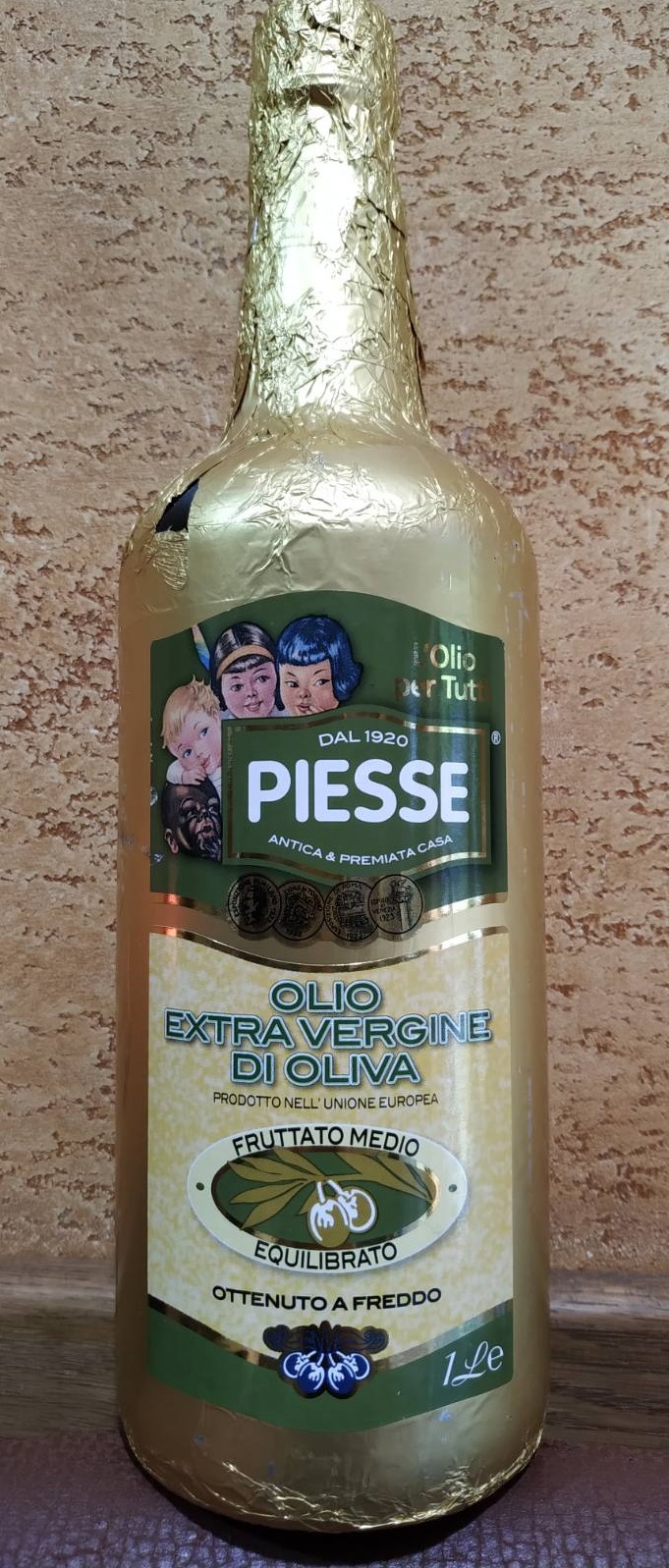 Оливковое масло Piesse Fruttato Medio Equilibrato Olio Extra Vergine di oliva Италия 1л Первый холодный отжим