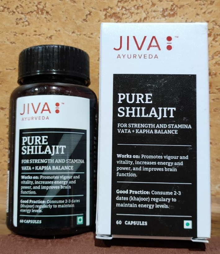 Чистое мумие индийское Джива 60 капс Pure Shilajit Jiva Иммунитет Слабость Утомляемость Стресс Плохая память Тревожность