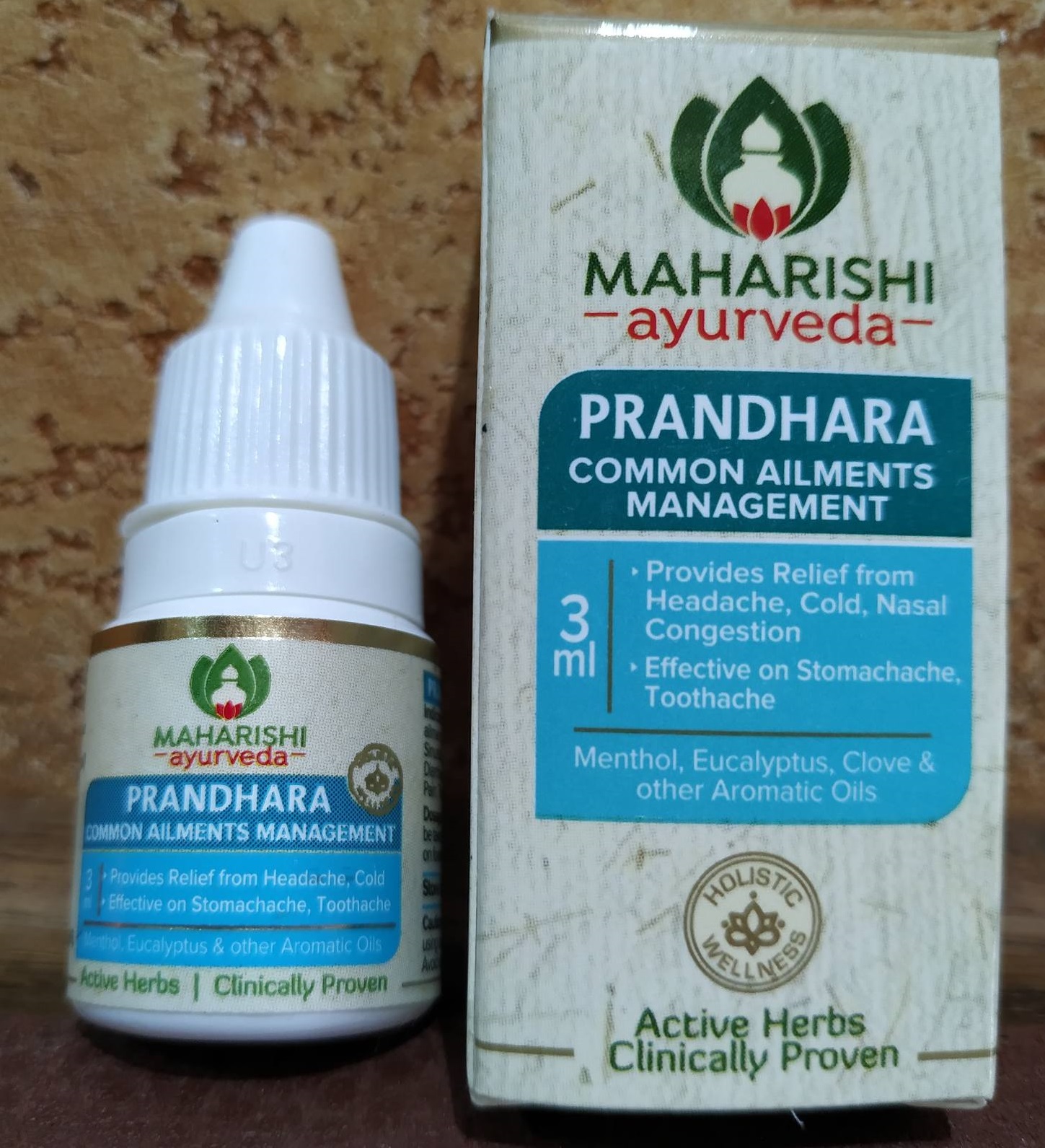 Прандхара Махариши Prandhara Maharishi 3 мл Капли, Индия, Верхние дыхательные пути, Головная и Зубная боль, Насморк, Простуда и многое другое