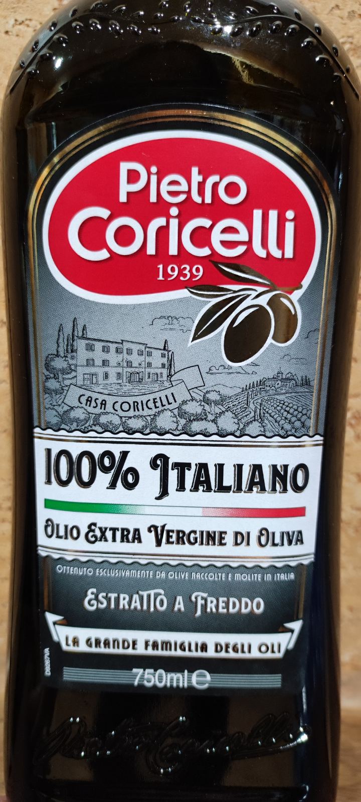 Оливковое масло Pietro Coricelli Olio Extra Vergine di oliva первый холодный отжим Италия 750мл
