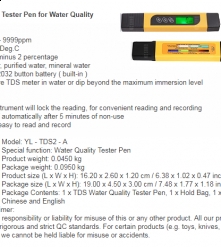 Фото 1 ТДС цветной (YL-TDS2-A) МЕТР - современный прибор для измерения жесткости воды, цветной индикатор, 1 шт.