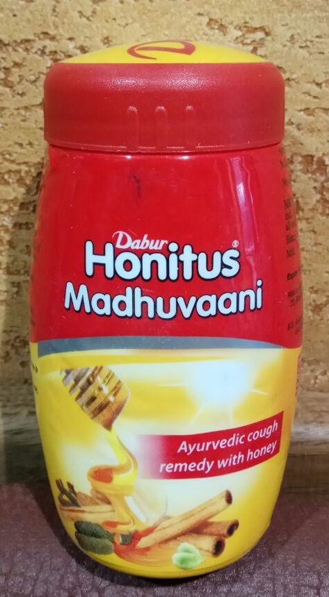 Dabur Honitus Madhuvaani сироп от кашля, убирает боль, раздражение, выводит мокроту, облегчает состояние,150гр