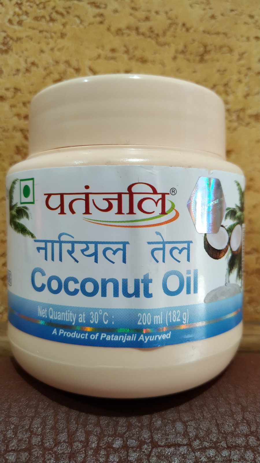 Divya Coconut oil Патанджали Кокосовое масло 100% настоящее для волос, для кожи, для загара, 200 мл.