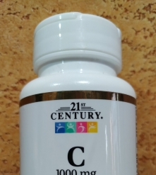 Фото 3 Витамин С и Кальций Vitamin C 1000 mg 21 century - аскорбиновая кислота, антиоксидант, защита, иммун 60 табл США