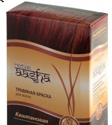 Фото 3  НАТУРАЛЬНАЯ аюрведическая травяная краска для волос на основе хны Ааша Aasha Herbals цвет АССОРТИМЕНТ, 6 пак. Индия