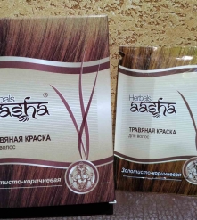 Фото 6  НАТУРАЛЬНАЯ аюрведическая травяная краска для волос на основе хны Ааша Aasha Herbals цвет АССОРТИМЕНТ, 6 пак. Индия