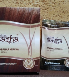 Фото 7  НАТУРАЛЬНАЯ аюрведическая травяная краска для волос на основе хны Ааша Aasha Herbals цвет АССОРТИМЕНТ, 6 пак. Индия