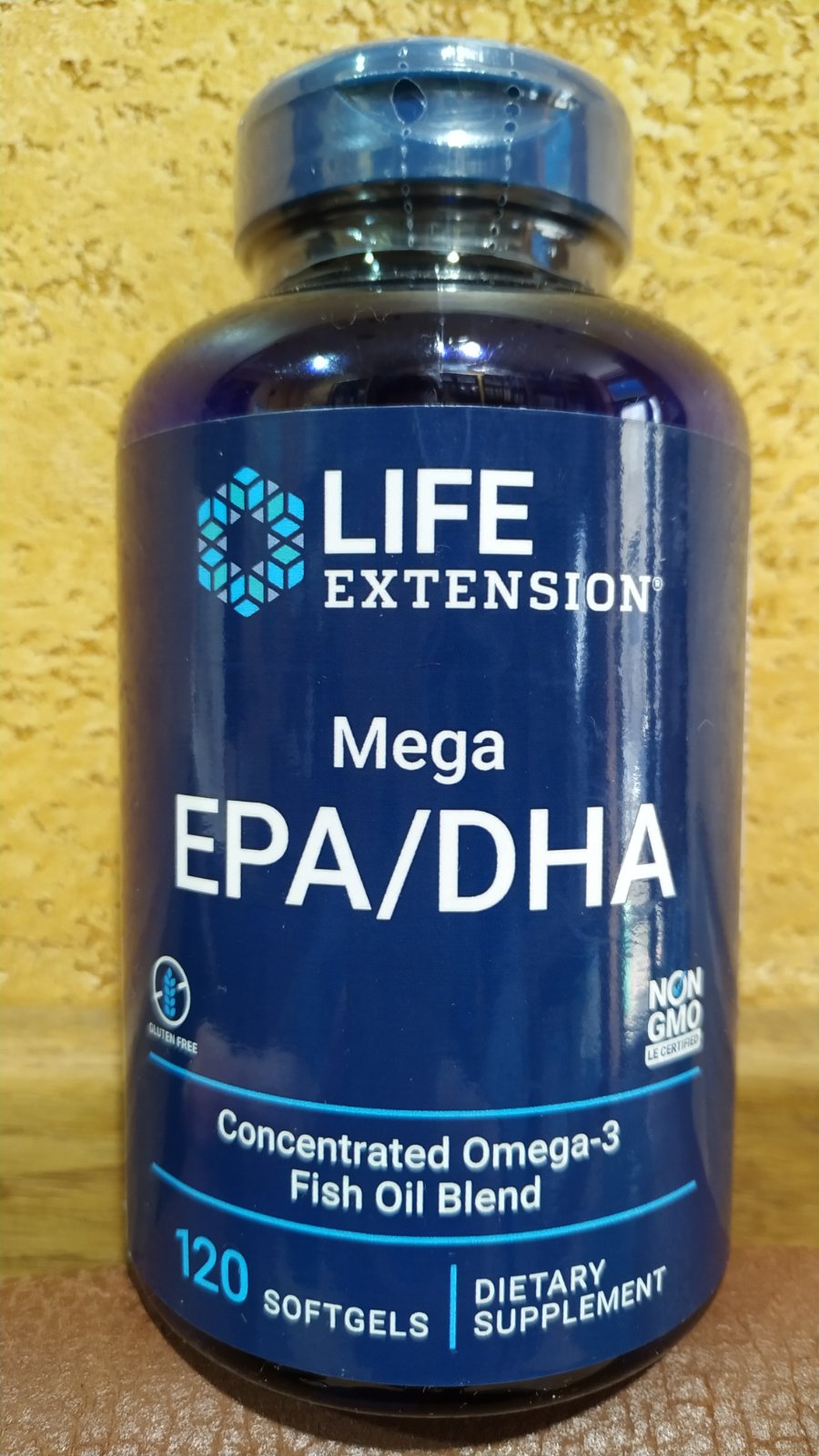 Рыбий жир Витамин Е Life extension Fish oil Mega EPA DHA 120 капс Омега3 Сердце Сосуды Обмен веществ  Иммунитет