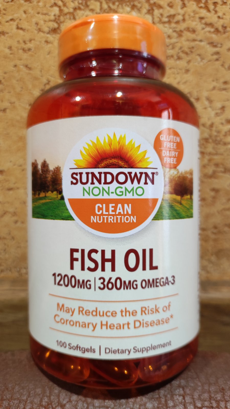 Рыбий жир 100 капс Sundown Fish oil 1200 mg Сердце, Иммунитет, Кожа, Здоровье, США